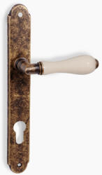 Nestori Italy Samoha-Diána Pajzsos Fehér Porcelán Betétes Patinás Antik 88 mm WC (32-601165-98)