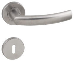Perfekto Gina Körrozettás (Fém Alaplappal) Rozsdamentes Inox WC Hengeres Gomb/Kilincs (70-000072-58-GB)