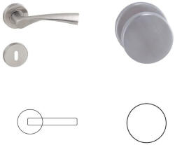 Gomboss/Perfekto Gréta (Galaxy) Rozettás Rozsdamentes Inox PZ Gomb/Kilincs (70-120075-52-GK)