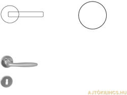 Perfekto Easy Körrozettás F1 Alu Ezüst PZ Gomb/Kilincs (61-000059-52-GK)