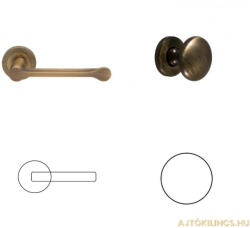 MANITAL Alamaro Ultra Slim Kilincsgaranitúra Antik Súrolt Felület PZ Gomb/Kilincs (30-600133-52-GK)