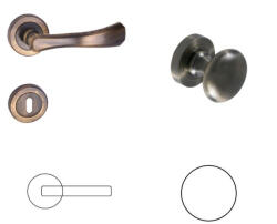 Gomboss/Perfekto Riviera Antik Súrolt Felület PZ Gomb/Kilincs (30-000091-52-GK)