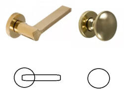 Gomboss/Perfekto Art Deco "G03" Réz PZ Gomb/Kilincs (10-601251-52-GK)