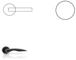 Gomboss/Perfekto Flair Körrozettás Fekete Szín PZ Gomb/Kilincs (50-601188-52-GK)