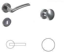 Gomboss/Perfekto Figo Körrozettás Szatén Króm Felület PZ Gomb/Kilincs (25-600525-52-GK)