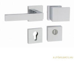 Gomboss/Perfekto Square Biztonsági Matt Króm Kilincs/Kilincs Négyzetrozettás PZ Gomb/Kilincs (25-Z00075-52-GK)