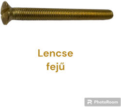 Gomboss Csavar M5*50mm sárgaréz süllyesztett lencsefejű (99-C00007-FK) - ajtokilincs