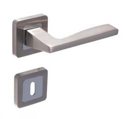 Gomboss/Perfekto Trend Light Szatén Négyzetrozettás Szatén Króm Felület Csak Kilincs Felső Rozettán (25-600530-50-K)