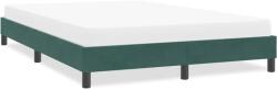 vidaXL sötétzöld bársony ágykeret matrac nélkül 140x210 cm (4101358) - vidaxl