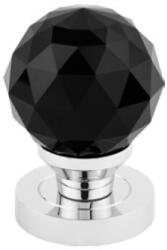 METAL-BUD DIAMOND BLACK - Fekete Kristály Gomb Forgó (60-601136-80)