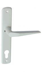 Gomboss/perfekto Alu 410 Pajzsos Ajtókilincs Fehér 85 mm PZ (65-000060-82)