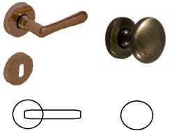 Gomboss/perfekto Nosztalgia Antik Súrolt Felület PZ Gomb/Kilincs (30-000003-52-GK)