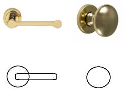 Gomboss/perfekto Art Deco (G03) Szatén Króm Felület PZ Gomb/Kilincs (25-601251-52-GK)