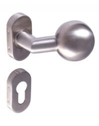 Perfekto Gomb Asszimetrikus Rozsdamentes inox OVÁL balos Fix-Forgó pár (70-12B080-80)