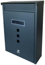 Gomboss/Perfekto Postaláda (Velence) Antracit zárható névjegytartós kétoldali bedobás (65-P00010-64)