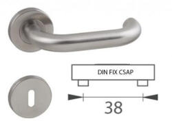 Perfekto Ubul U-alakú Din Fix Csapos Körrozettás Rozsdamentes Inox WC Asszimetrikus Gomb/Kilincs (70-600229-58-GE)