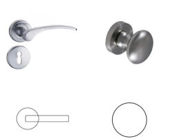 Gomboss/Perfekto Eva Szatén Króm Felület PZ Gomb/Kilincs (25-000002-52-GK)