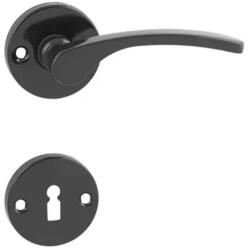 Gomboss/Perfekto Lana Körrozettás Fekete Kilincs BB (50-000002-51)