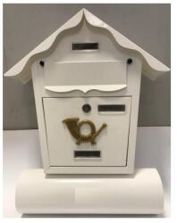 Gomboss/Perfekto Postaláda Sátortetős Újságtartóval Fehér (65-P00044-64)
