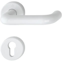 Gomboss/Perfekto Műanyag Körrozettás Ajtókilincs Fehér Szín Normál&Cillinder Alsó (65-600507-51)