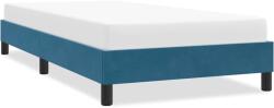 vidaXL sötétkék bársony ágykeret matrac nélkül 100x210 cm (4101347)