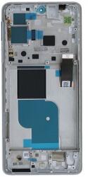 Motorola Edge 30 Pro Előlap Keret+LCD Kijelző+Érintőpanel, Fehér (5D68C20277) Gyári, Service Pack