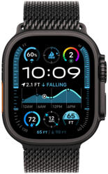 Apple Watch 49mm Milanese Loop: Black Titanium Milanese Loop - Medium (mxkg3zm/a)