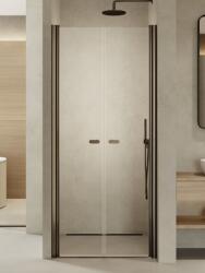 NEW TRENDY New Soleo Gunmetal Brushed zuhanyajtók 90 cm dönthető grafit csiszolt/átlátszó üveg D-0534A (D0534A)