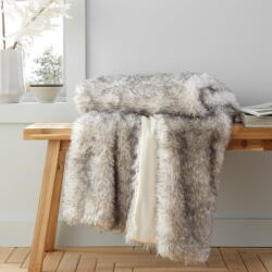 Catherine Lansfield Pătură gri din blană artificială 130x170 cm Arctic Fox - Catherine Lansfield Patura