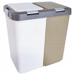 Orion Coș de gunoi alb/bej de reciclat 2x20 l din plastic Duo Dust - Orion Cos de gunoi