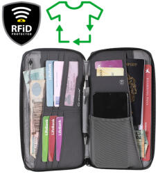 Lifeventure utazási irattartó tok RFiD védelemmel, szürke