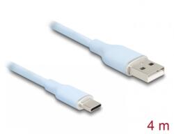 Delock Cablu USB-A 2.0 la USB type C T-T 4m silicon Blue, Delock 81224 (81224)
