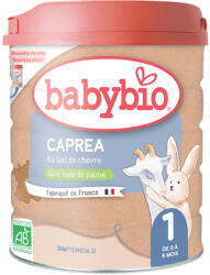 Babybio CAPREA 1 teljes zsírtartalmú bio kecsketej csecsemőtápszer 800 g