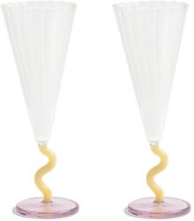 &k amsterdam borospohár készlet curve caramel 0.18 L 2 db - többszínű Univerzális méret