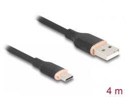 Delock Cablu USB-A 2.0 la USB type C T-T 4m silicon Negru, Delock 81228 (81228)