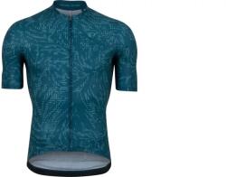 Pearl Izumi Attack férfi rövid ujjú mez, kékeszöld, pálmamintás, L-es méret