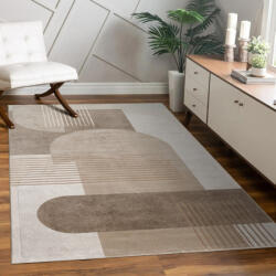Geometria mintás absztrakt bézs szőnyeg 200x290 cm