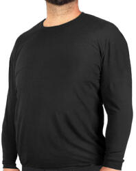 TifanTEX Tricou negru supradimensionat cu mânecă lungă, Gold (Tricou) (2266H6)
