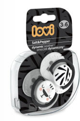LOVI Dinamikus nyugtató cumi 2db (3-6 hónap) Salt&Pepper