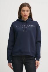 Tommy Hilfiger felső sötétkék, női, nyomott mintás, kapucnis, WW0WW43598 - sötétkék M