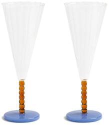 &k amsterdam borospohár készlet Flute perle amber 2 db - többszínű Univerzális méret