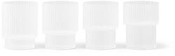 Ferm Living pohár szett Ripple Small Glasses 60 ml 4 db - fehér Univerzális méret