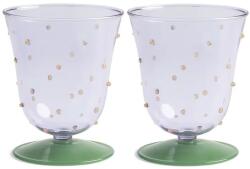 &k amsterdam borospohár készlet glass dot purple 200 ml 2 db - többszínű Univerzális méret