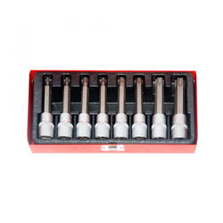 KROFTOOLS Hosszított Torx bitfej készlet, 1/2", T27-T70, 8 részes (6101) (K-6101)