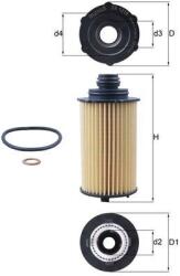MAHLE Filtru ulei MAHLE OX 1310D (OX 1310D) - automobilus