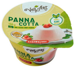 VegArt vegán panna cotta jellegű növényi desszert készítmény eper 150 g (22223)