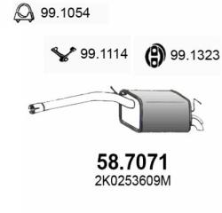 ASSO Toba esapament finala ASSO 58.7071 - piesa-auto