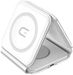Dudao A11N 15W 3in1 indukciós töltő, + USB-C/USB-C kábel, fehér