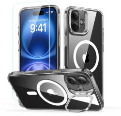 ESR CLASSIC HYBRID KICKSTAND HALOLOCK MAGSAFE & tempered glass IPHONE 16 PLUS CLEAR - tok-store