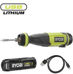 RYOBI 4V USB Lithium forrasztópáka, 1x 2, 0Ah akkumulátor, töltő - RSI4-120G (5133006146) - wpower